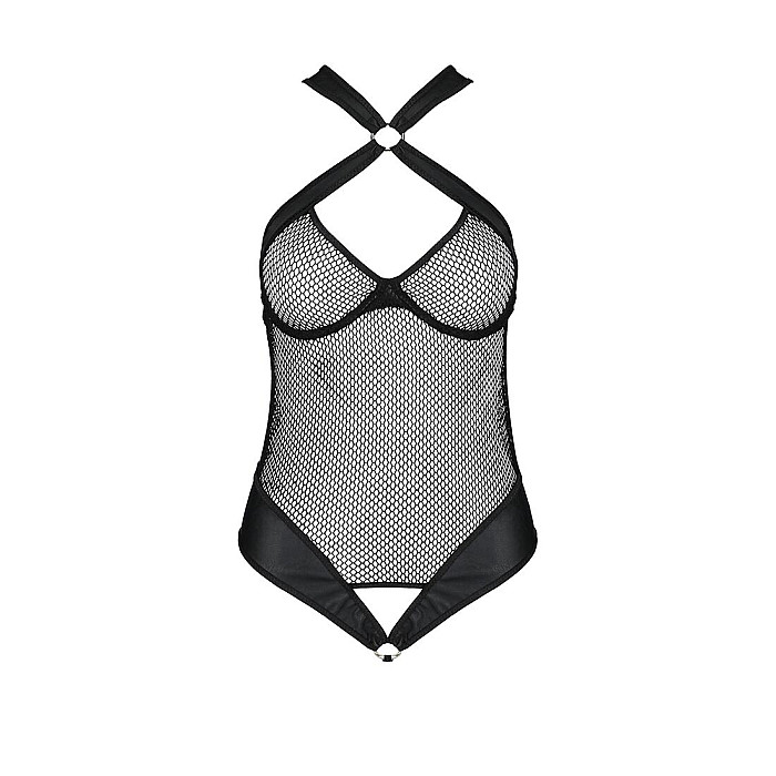 Сітчастий боді з халтером Passion Amanda Body S/M, black