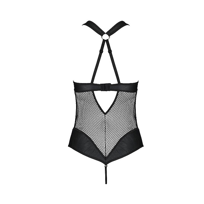 Сітчастий боді з халтером Passion Amanda Body S/M, black
