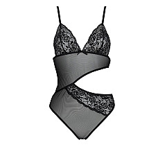 Боди с ажурным лифом Passion CHRISTA BODY S/M, black