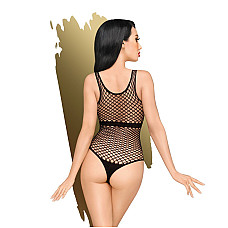 Боди Penthouse Enjoy The Moment XL Black, крупная сетка, плотная вставка под грудью