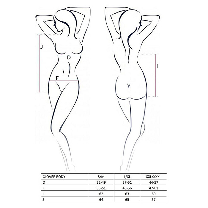 Боди CLOVER BODY black XXL/XXXL - Passion