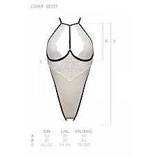 Боди с доступом Passion CHIKA BODY S/M, cream