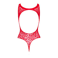 Ажурный бодистокинг с эффектом шнуровки Obsessive B120 teddy red S/M/L, красный