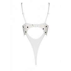 Эротическое боди с рисунком Passion LOVELIA BODY S/M, white