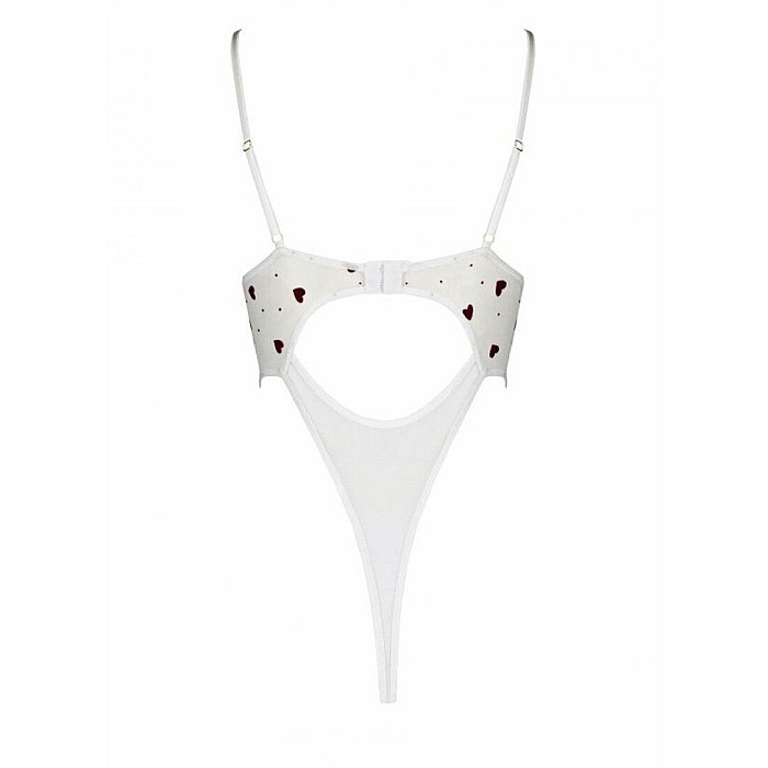 Эротическое боди с рисунком Passion LOVELIA BODY S/M, white