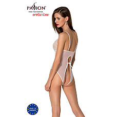 Боди с ажурным декором и открытым шагом Passion URSULA BODY XXL/XXXL, white