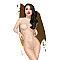 Боді Penthouse Scandalous S/L White, велика сітка, високий комір, довгі рукави
