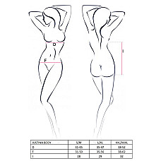 Боди монокини с открытой грудью Passion JUSTINA BODY L/XL, black