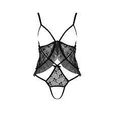 Боди монокини с открытой грудью Passion JUSTINA BODY S/M, black