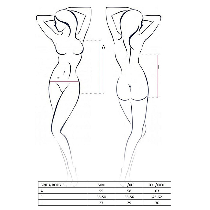 Боді BRIDA BODY red S/M - Passion Exclusive