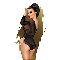 Боди Penthouse High On Love XL Black, глубокий вырез на спине, имитация стреп