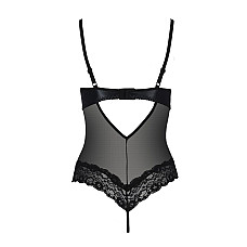 Боди с открытой грудью Passion Exclusive NORTH BODY S/M, black