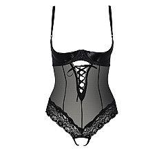 Боди с открытой грудью Passion Exclusive NORTH BODY S/M, black