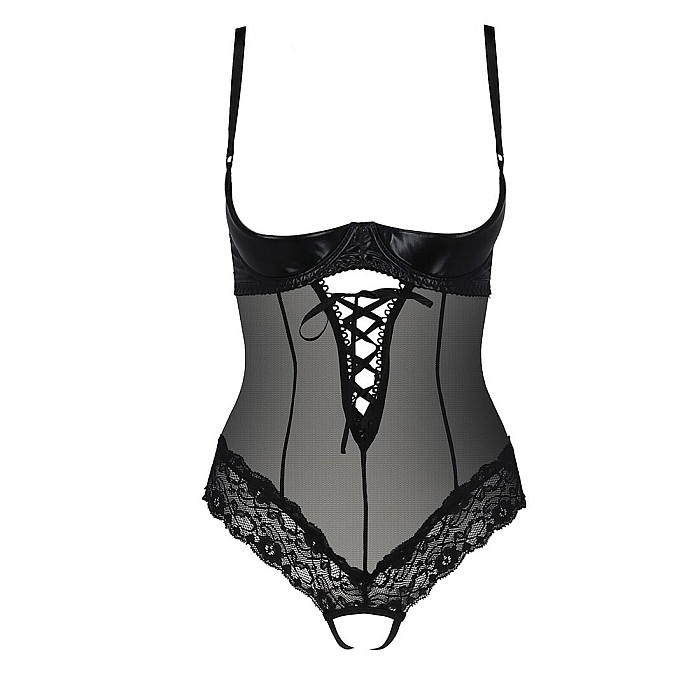 Боди с открытой грудью Passion Exclusive NORTH BODY S/M, black