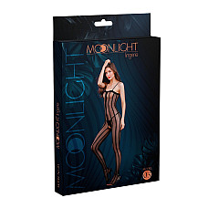 Прозрачный бодистокинг Moonlight Model 03 XS-L Black, с доступом