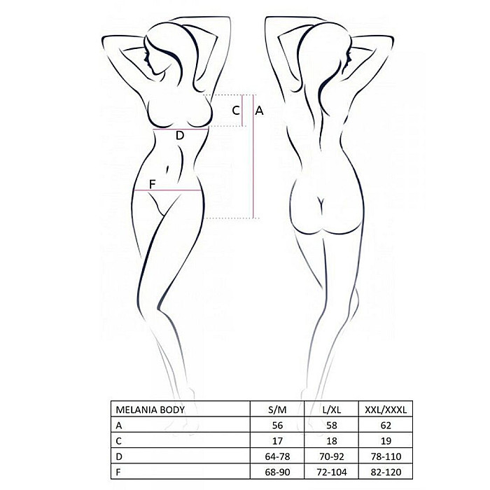 Боди Passion MELANIA BODY S/M, black