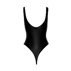 Боди с мокрым эффектом Noir Handmade F244 Powerwetlook body with high cut bottom hem, M