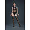 Комплект: боди и чулки Moonlight Model 16 XS-L Black, имитация топа и трусиков