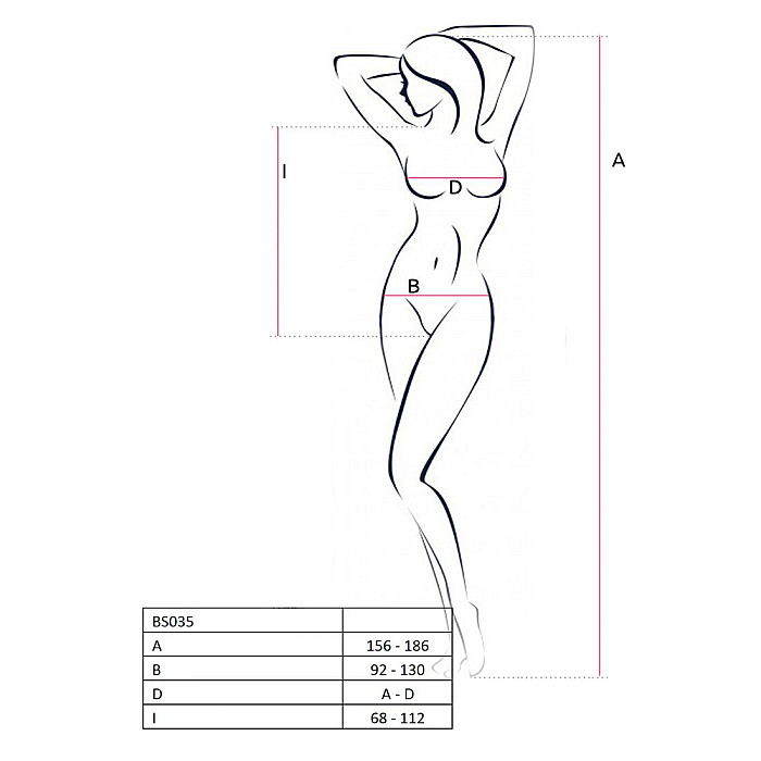 Бодистокинг Passion BS035 pink, боди, имитация топа и трусиков