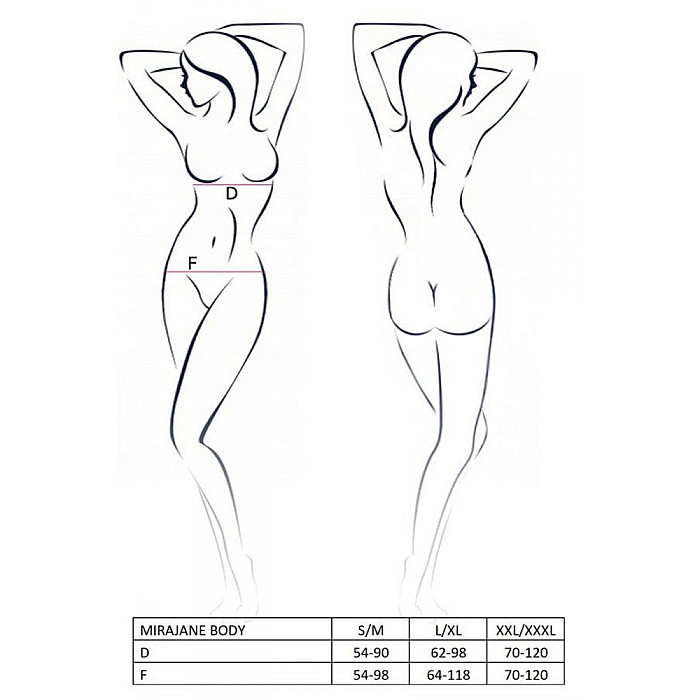 Напівпрозоре боді з вирізами Passion Exclusive Mirajane Body black L/XL, black