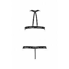 Полупрозрачное боди с вырезами Passion Exclusive Mirajane Body black L/XL, black