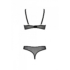 Эротическое боди Passion MARINA BODY, XXL/XXXL, black, с открытыми чашками