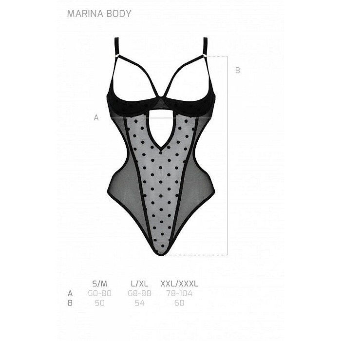 Боді MARINA BODY black XXL/XXXL - Passion