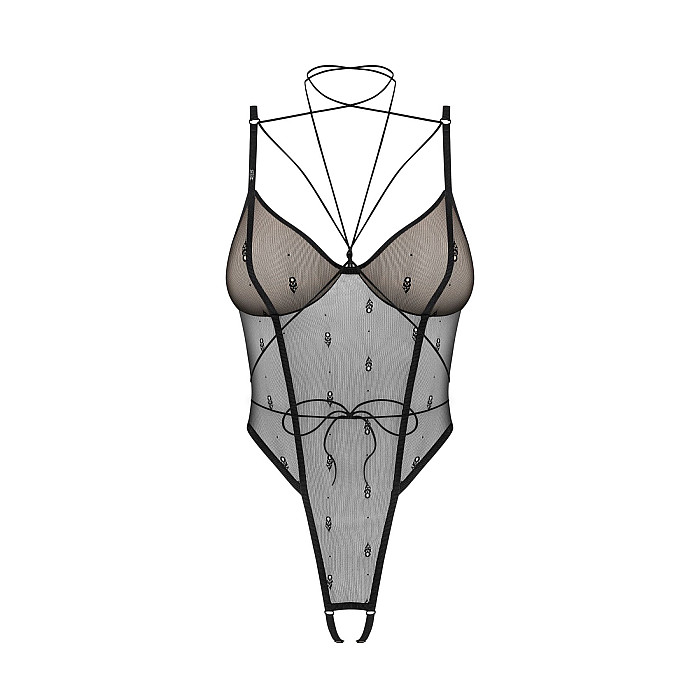 Боді Obsessive Anniverse Special crotchless teddy S/M