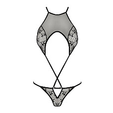 Ажурное боди Passion AZALIA BODY XXL/XXXL, black