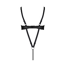 Боди из экокожи Passion CELIN BODY L/XL, black, с доступом, открытый