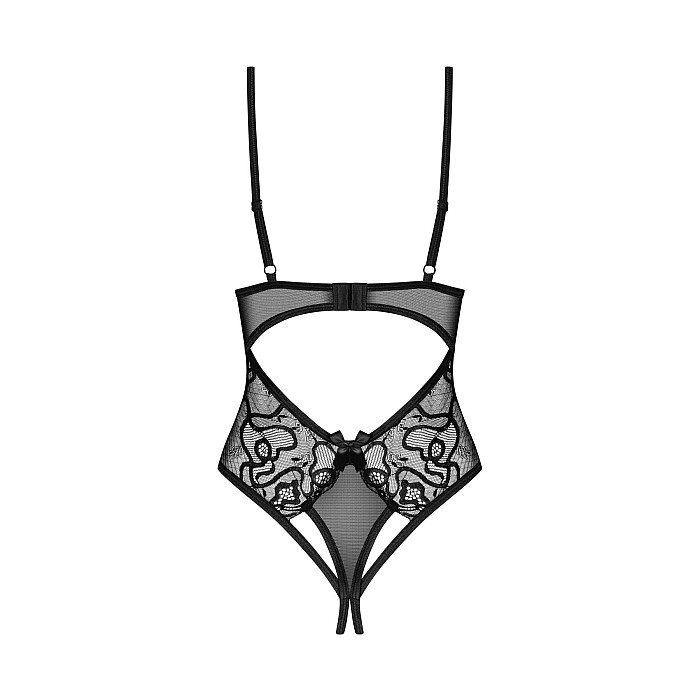 Тедди с доступом Obsessive Blomentis crotchless teddy, M/L, прозрачное, открытая спина, низ-стринги