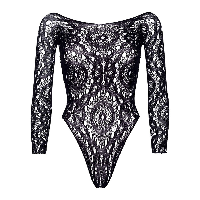 Боді Leg Avenue Snap crotch thong back teddy Black S/M