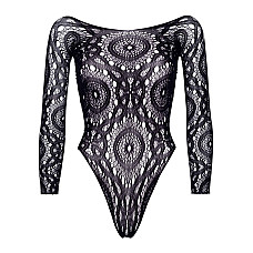 Эротическое боди-бодистокинг Leg Avenue Snap crotch thong back teddy Black M/L