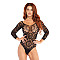 Боді Leg Avenue Snap crotch thong back teddy Black M/L