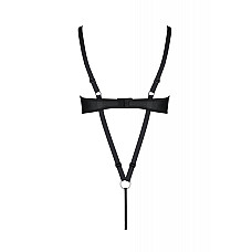 Боди из экокожи Passion CELINE BODY 6XL/7XL black, с доступом, открытый