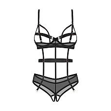 Боди Obsessive Euridia crotchless teddy XS/S