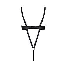 Боди из экокожи Passion CELIN BODY S/M, black, с доступом, открытый