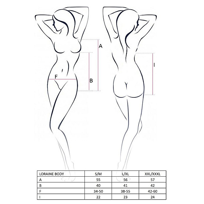 Боді LORAINE BODY red XXL/XXXL - Passion Exclusive