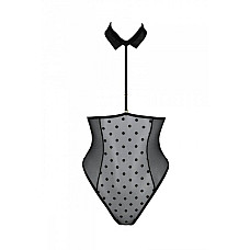 Эротическое боди Passion TRISHA BODY, XXL/XXXL, black, с открытыми чашками