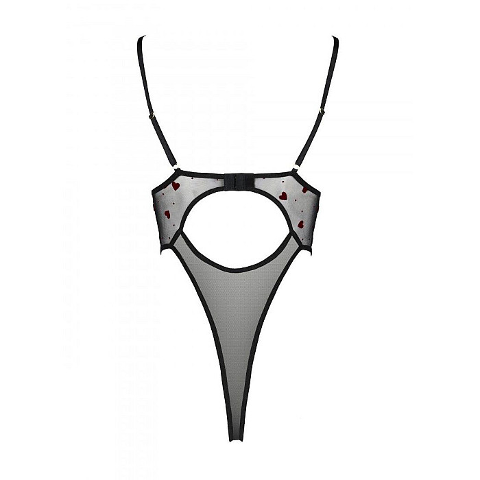 Еротичний боді з малюнком Passion LOVELIA BODY L/XL, black