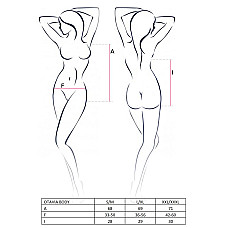 Боди монокини с глубоким декольте Passion OTAVIA BODY L/XL, black