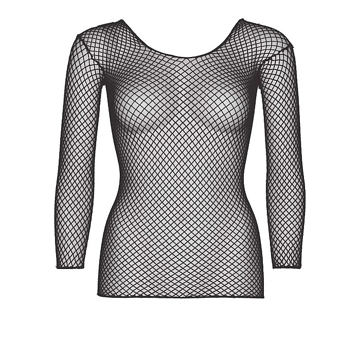 Сетчатый топ Leg Avenue Long Sleeves T-Shirts Black, One Size