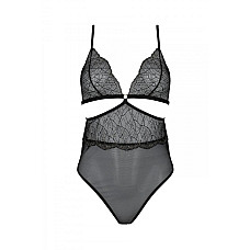 Боди Passion AMBERLY BODY black, L/XL, открытая спина, низ стринги
