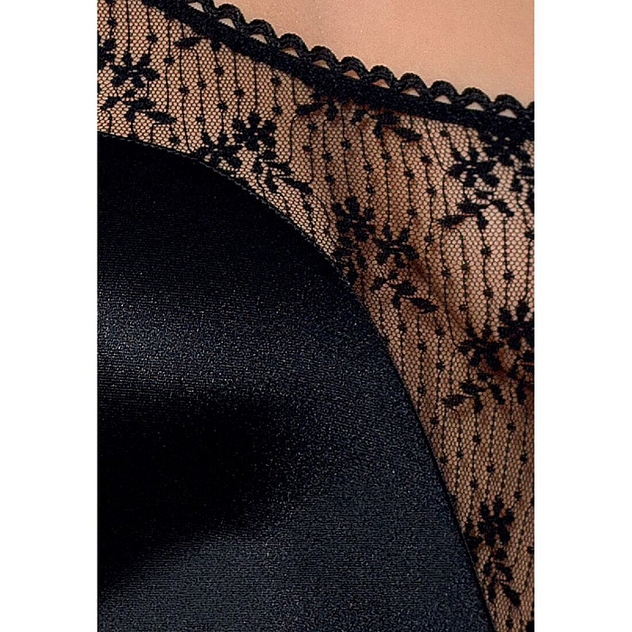 Боді-монокіні Petra Body black S/M — Passion Exclusive, з асиметричним кроєм, відкрите плече