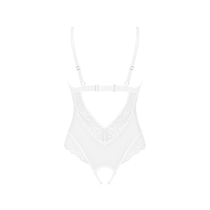 Еротичне напівпрозоре боді Obsessive Heavenlly crotchless teddy M/L, з доступом
