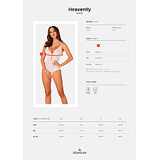 Эротическое полупрозрачное боди Obsessive Heavenlly crotchless teddy M/L, с доступом