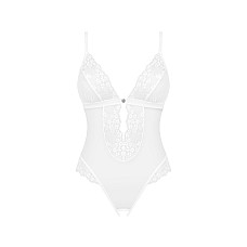 Эротическое полупрозрачное боди Obsessive Heavenlly crotchless teddy M/L, с доступом
