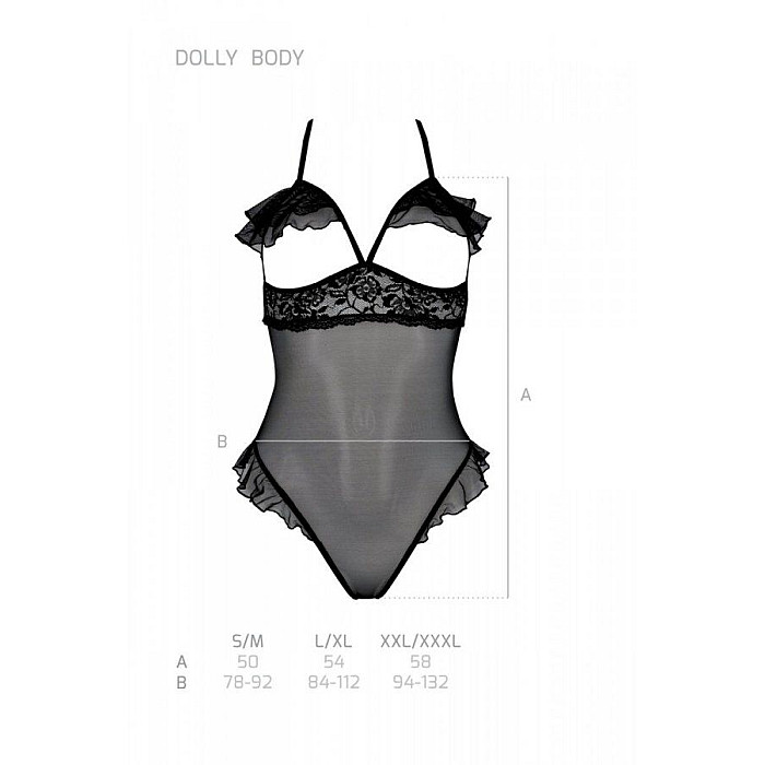 Боді DOLLY BODY black XXL/XXXL Passion