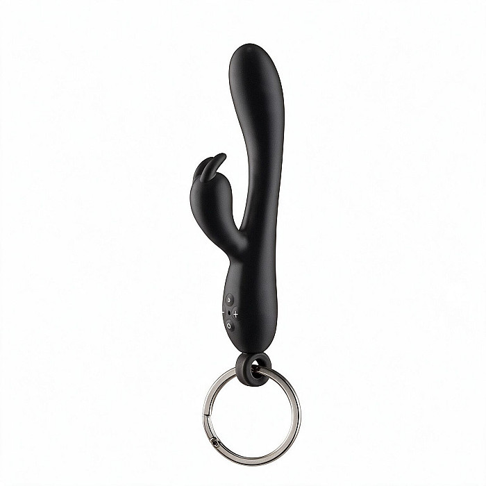 Брелок вібратор-кролик Diverty Sex Black