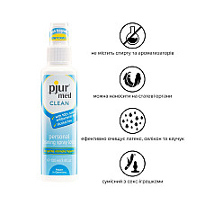 Очищувальний спрей pjur med CLEAN 100 мл для ніжної шкіри та іграшок, антибактеріальний